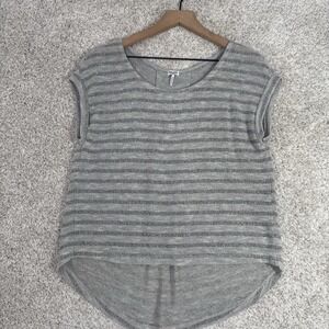 Splendid Women's XS Sweater Knit Blouse Gray‎ Silver
